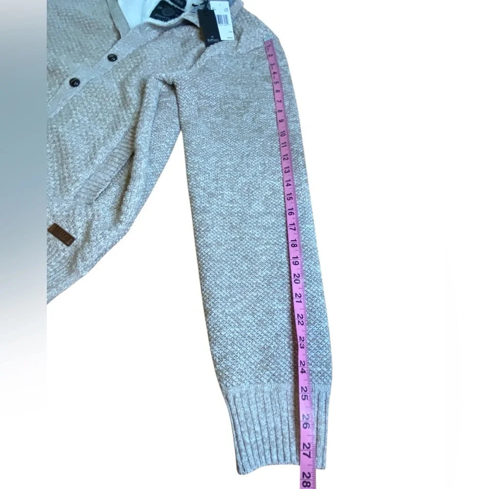 BUFFALO DAVID BITTON Wadle Faux Fur-Lined Cardigan Men’s Size L NWT